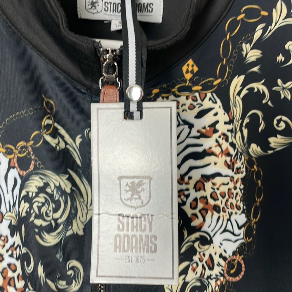 👑 STACY ADAMS track jacket and joggers tracksuit set printed graphic XL 👑 - Picture 4 of 14